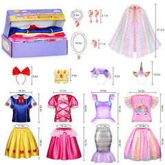 LIMIROLER princess dress set 2 in breathable materials for all-day fun