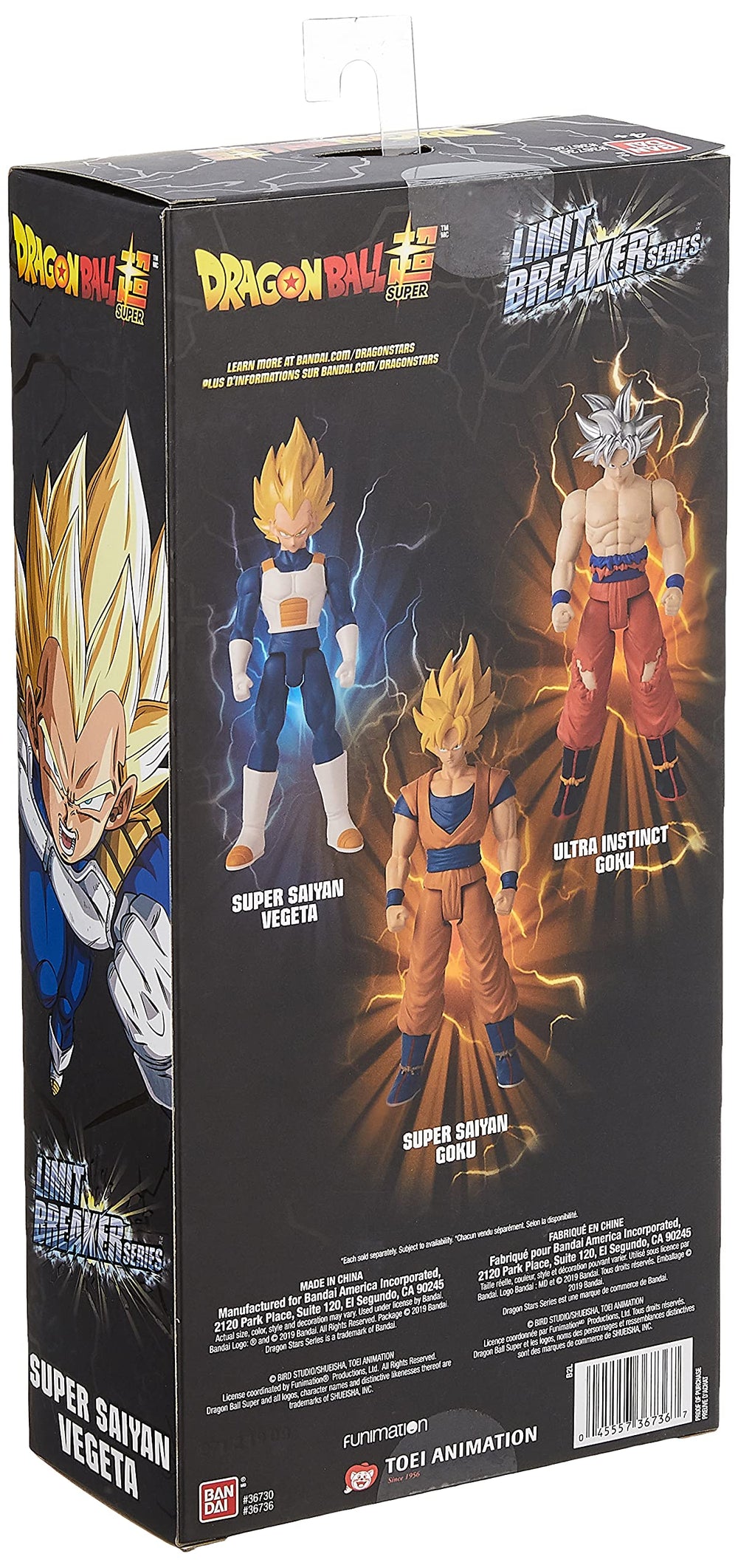 Limit Breaker Series Vegeta 5-point articulation enables dynamic poses.