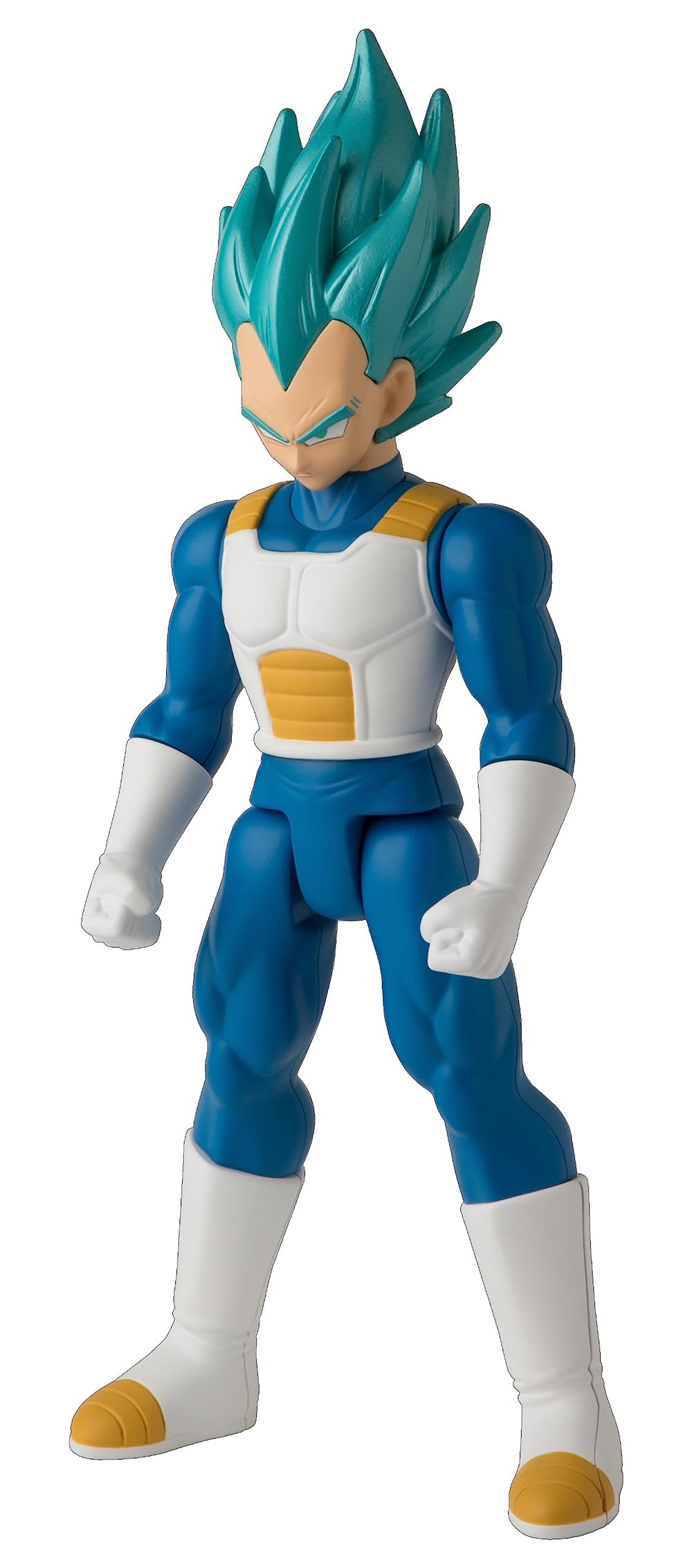 Limit Breaker Vegeta blue form figure in battle-ready stance.