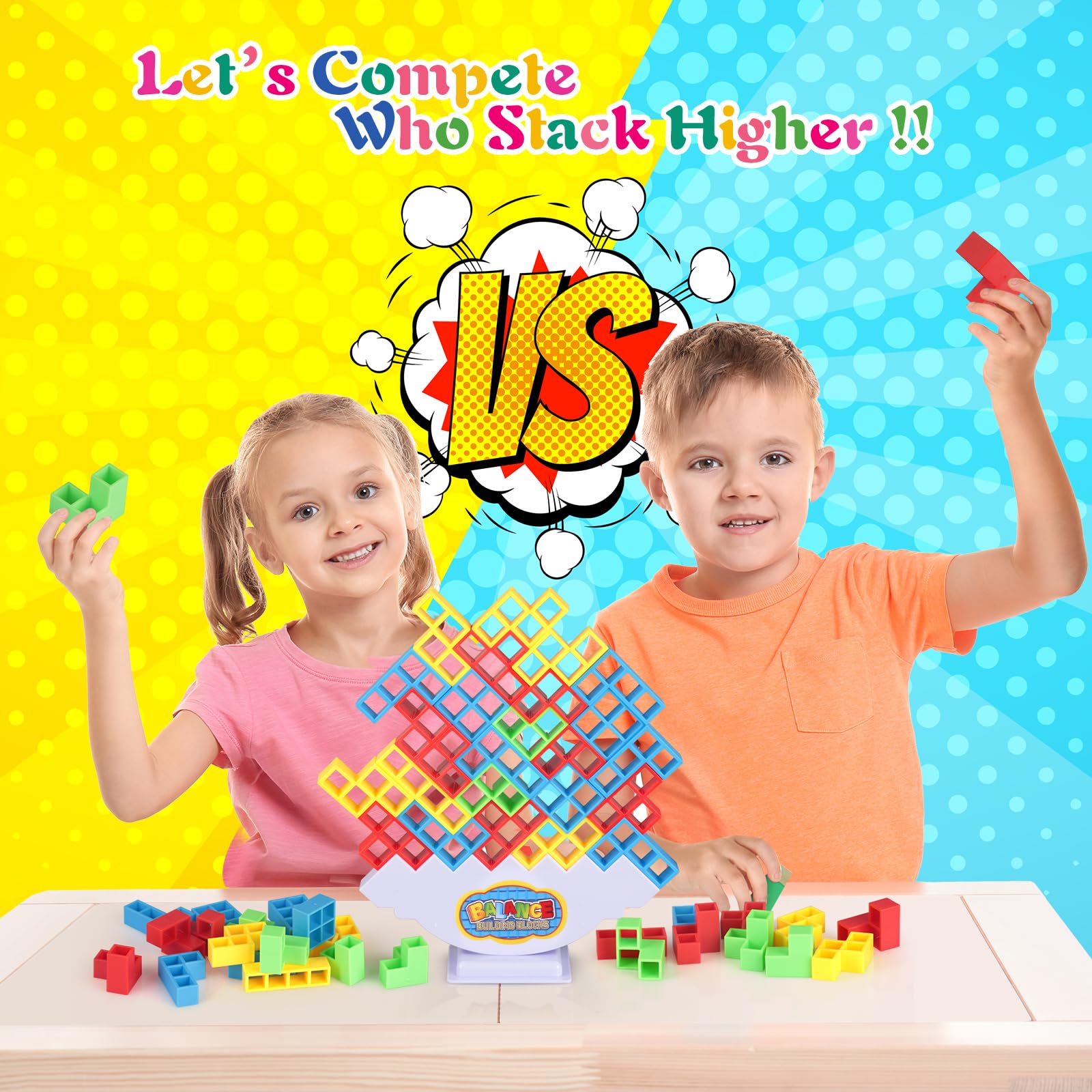 LIMYIOM Tetra Tower ABS blocks ensure safe, durable play without chipping