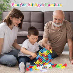 LIMYIOM tetra-tower-educational-setup supports early learning of shapes, colors, and balance.