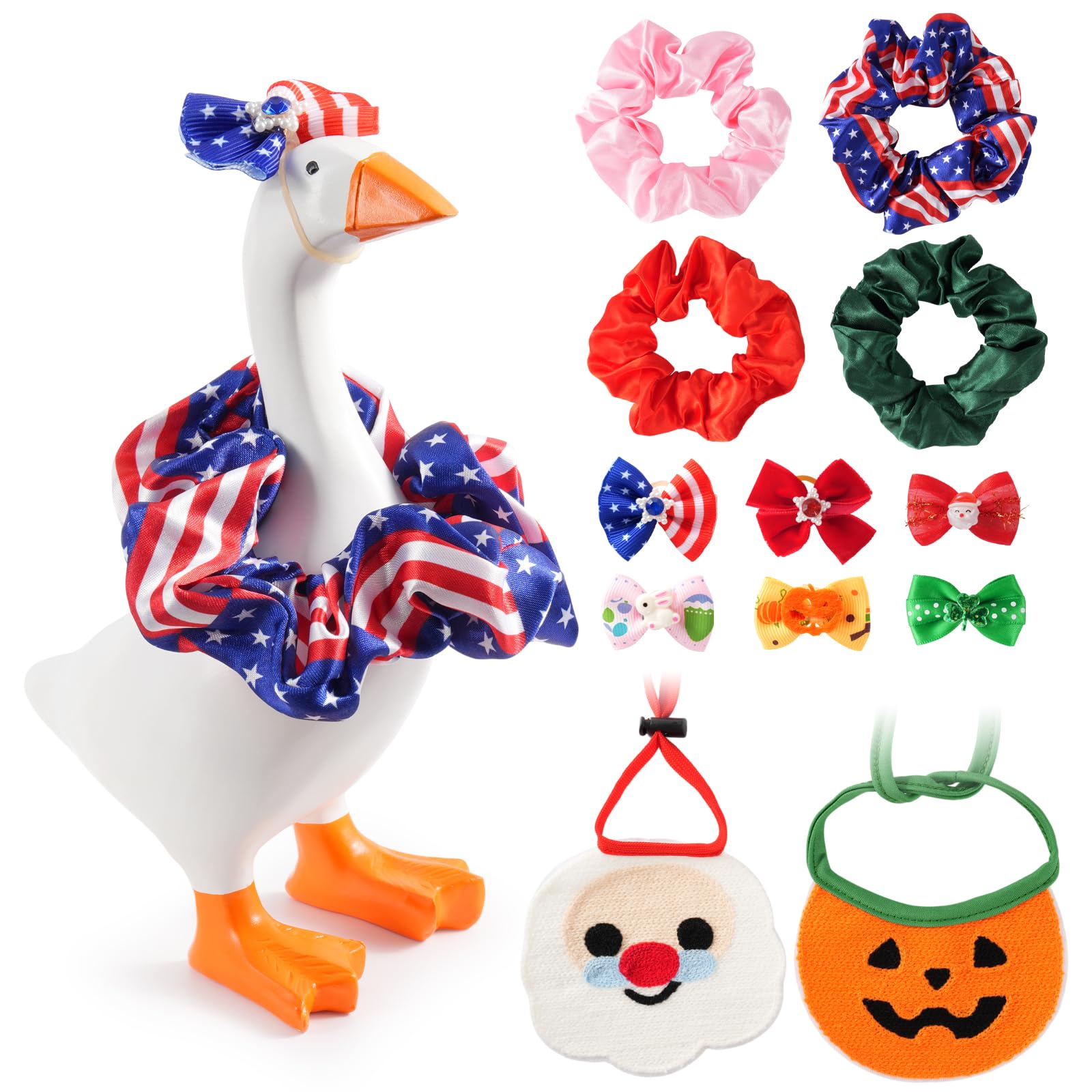 linastu 6-set desk goose bibs for quick seasonal styling.