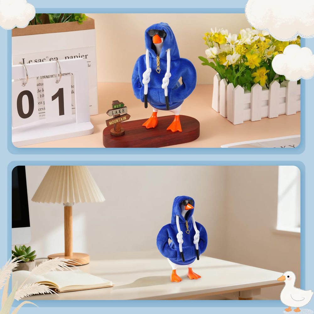 Linastu complete desk goose outfit on a 7-inch statue