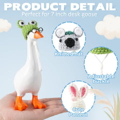 linastu desk goose hat paired with sunglasses for a cute, cheeky look.