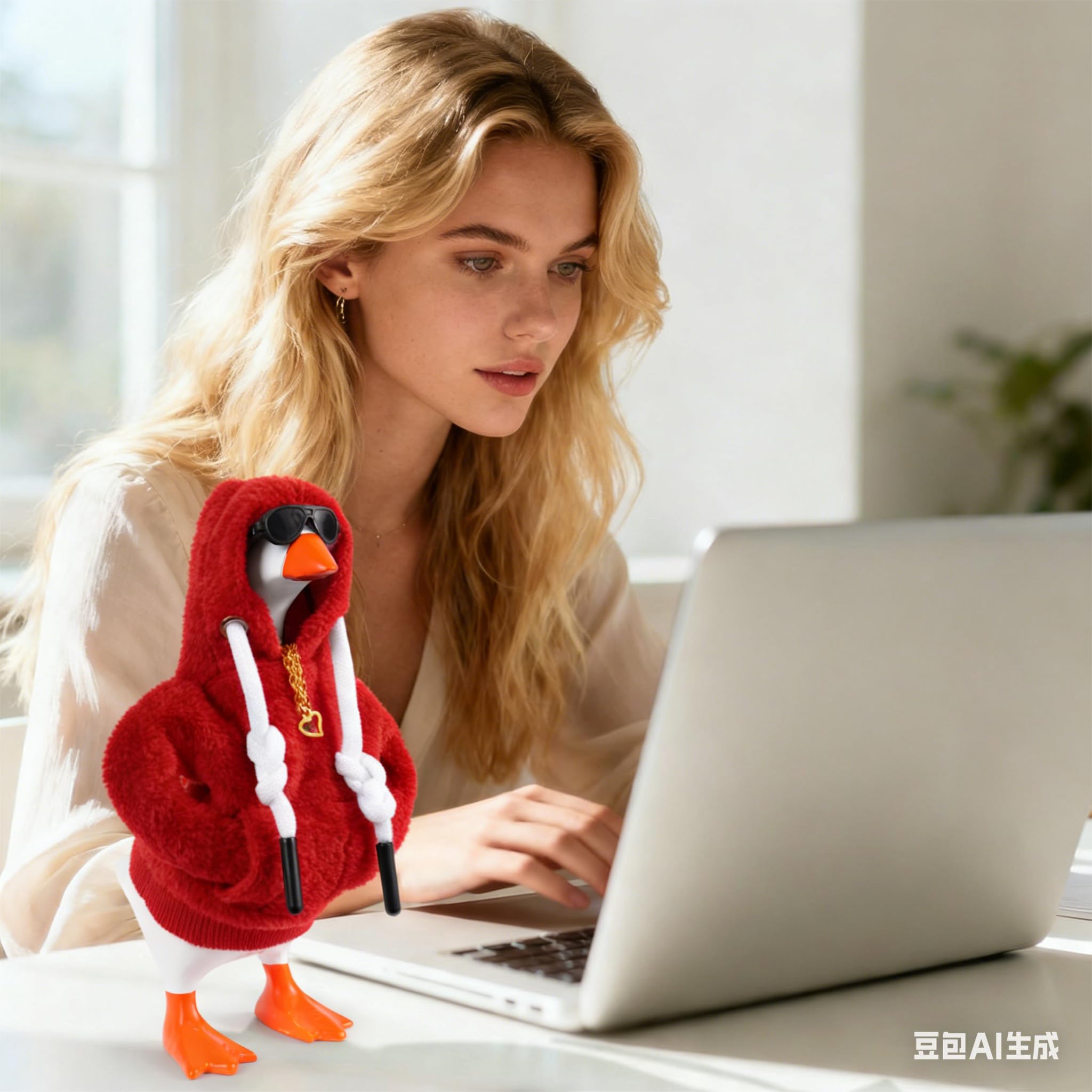 Linastu desk goose outfit set for a coordinated mini display.