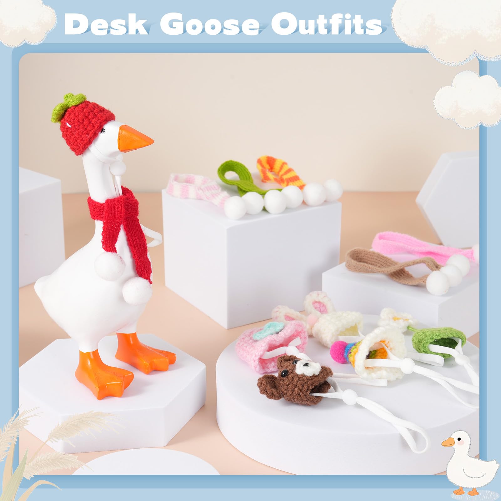 Perfect-fit 7-inch desk goose outfits ensure comfortable wear.
