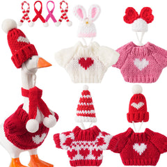Linastu desk goose outfits on a Valentine display for vibrant workspace decor.