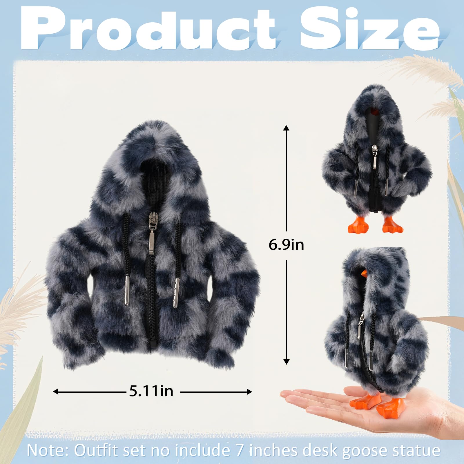 Linastu desk goose plush fleece close-up showing cozy material for office comfort