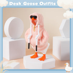 Linastu desk goose set packaging showcases the complete 3-piece dress-up kit