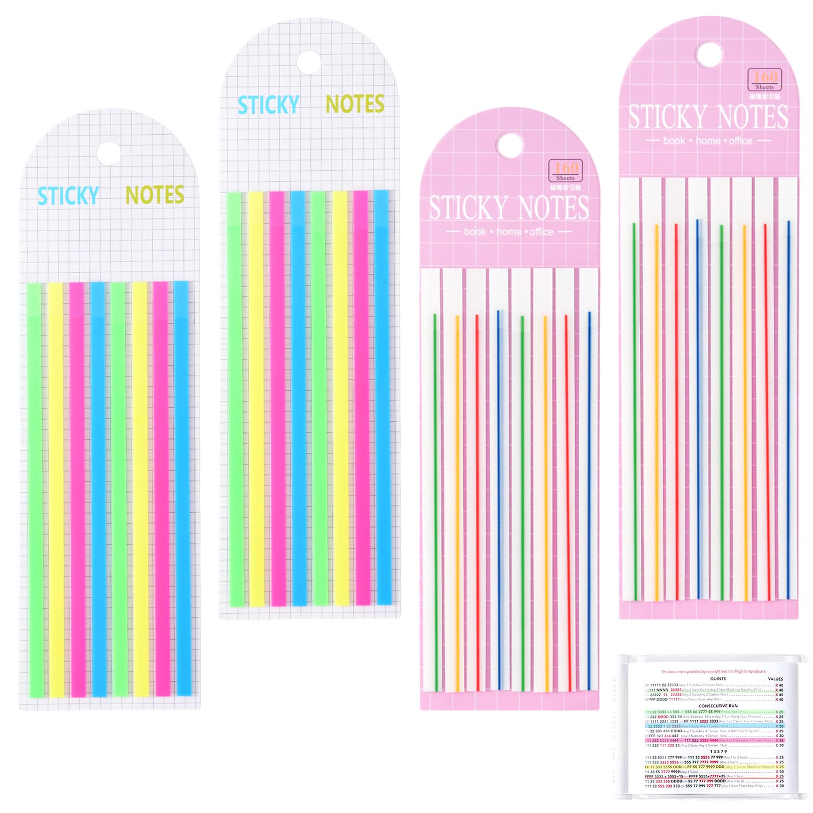 Linastu Mahjong card highlighter solid colors set for quick strategy marking during play