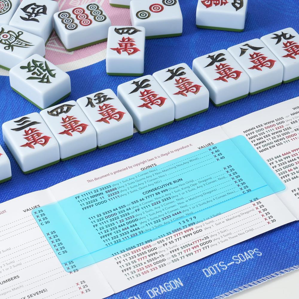 Linastu Mahjong Line Finder yellow edition highlights key strategies during play.