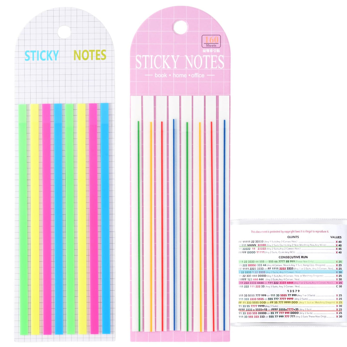 Linastu Mahjong line highlighter solid color markers for quick rule identification during play