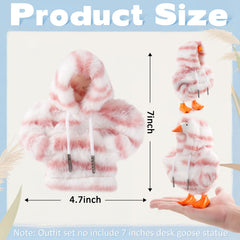 linastu soft fluffy plush hoodie highlighting tactile comfort for mini goose displays