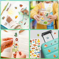 Bulk LINAYE camping stickers pack with 1320 pieces for classrooms.