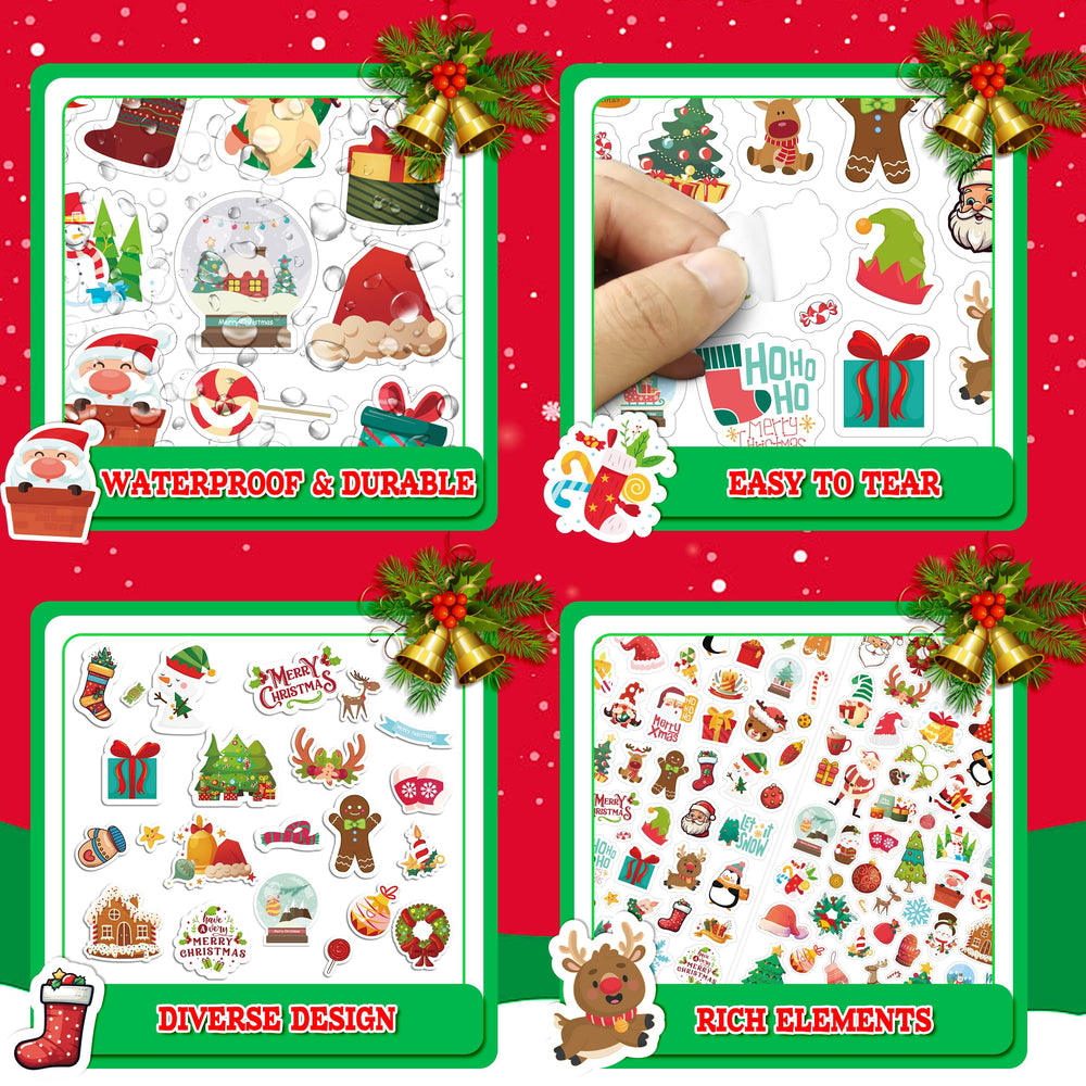 LINAYE Christmas stickers santa design great for favor boxes and invitations
