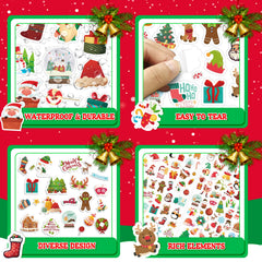 LINAYE Christmas stickers santa design great for favor boxes and invitations