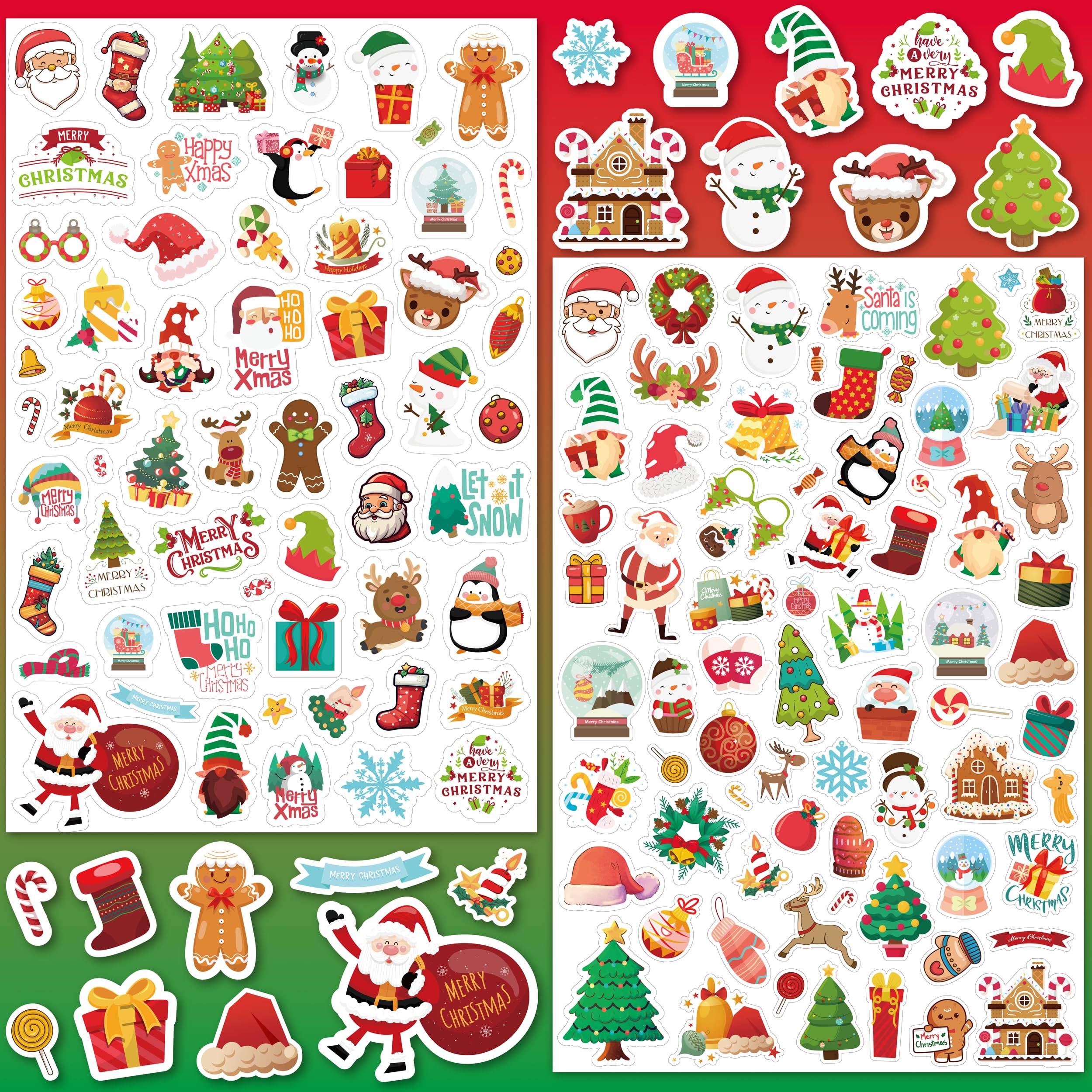 LINAYE Christmas stickers snowman design for decorating cards and bottles