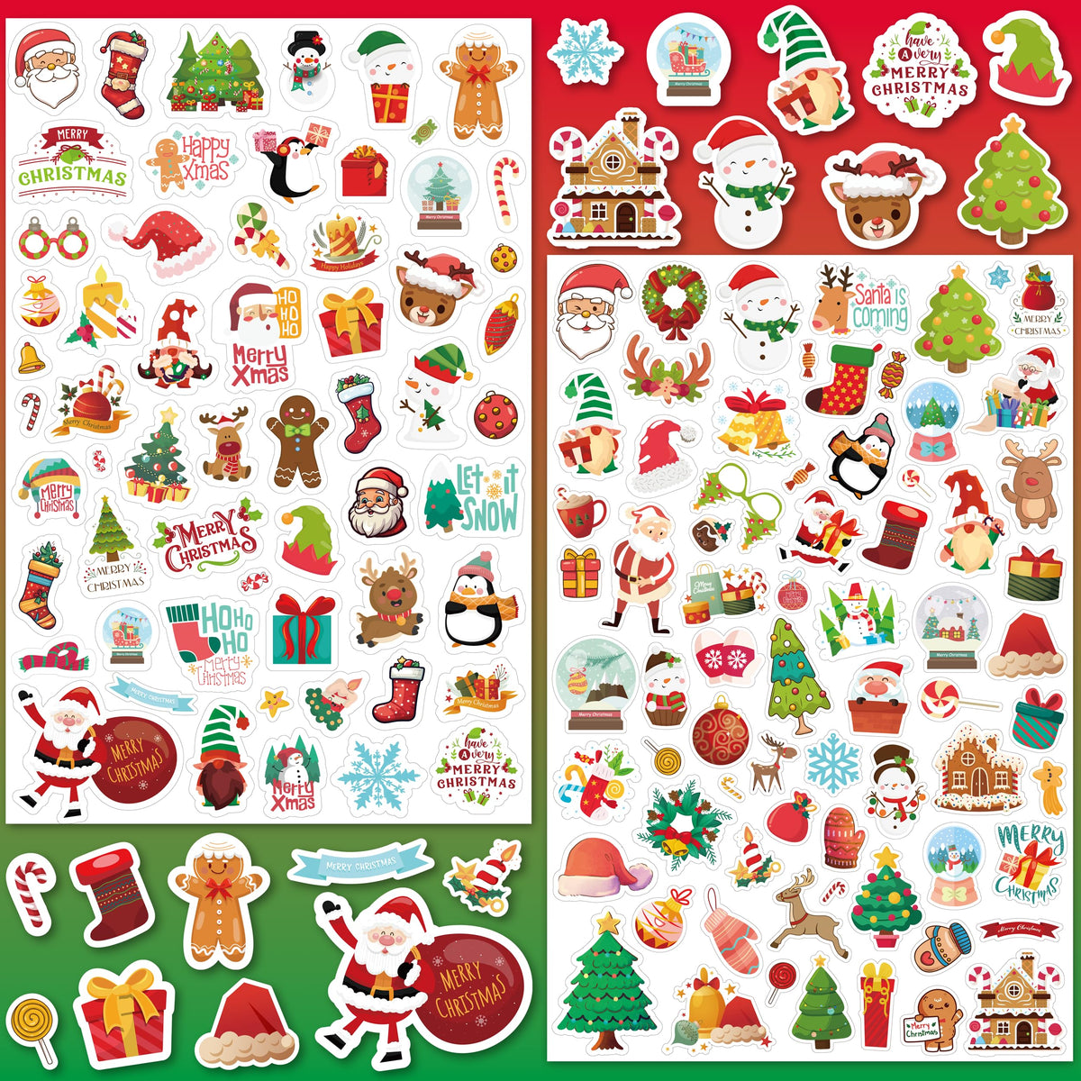 LINAYE Christmas stickers snowman design for decorating cards and bottles
