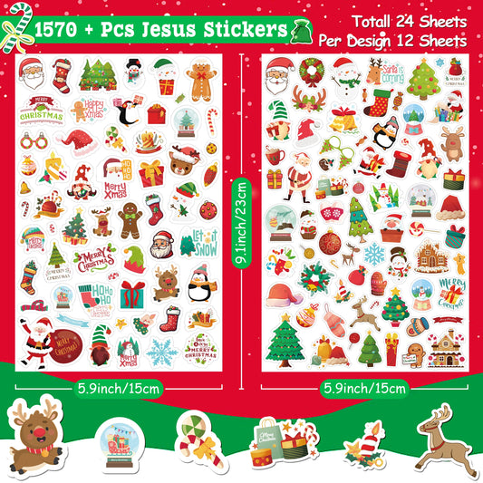 LINAYE Christmas stickers tree design ideal for party favors and holiday crafts