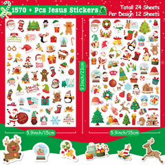 LINAYE Christmas stickers tree design ideal for party favors and holiday crafts