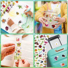 Durable LINAYE bug stickers that peel cleanly and re-stick without residue.