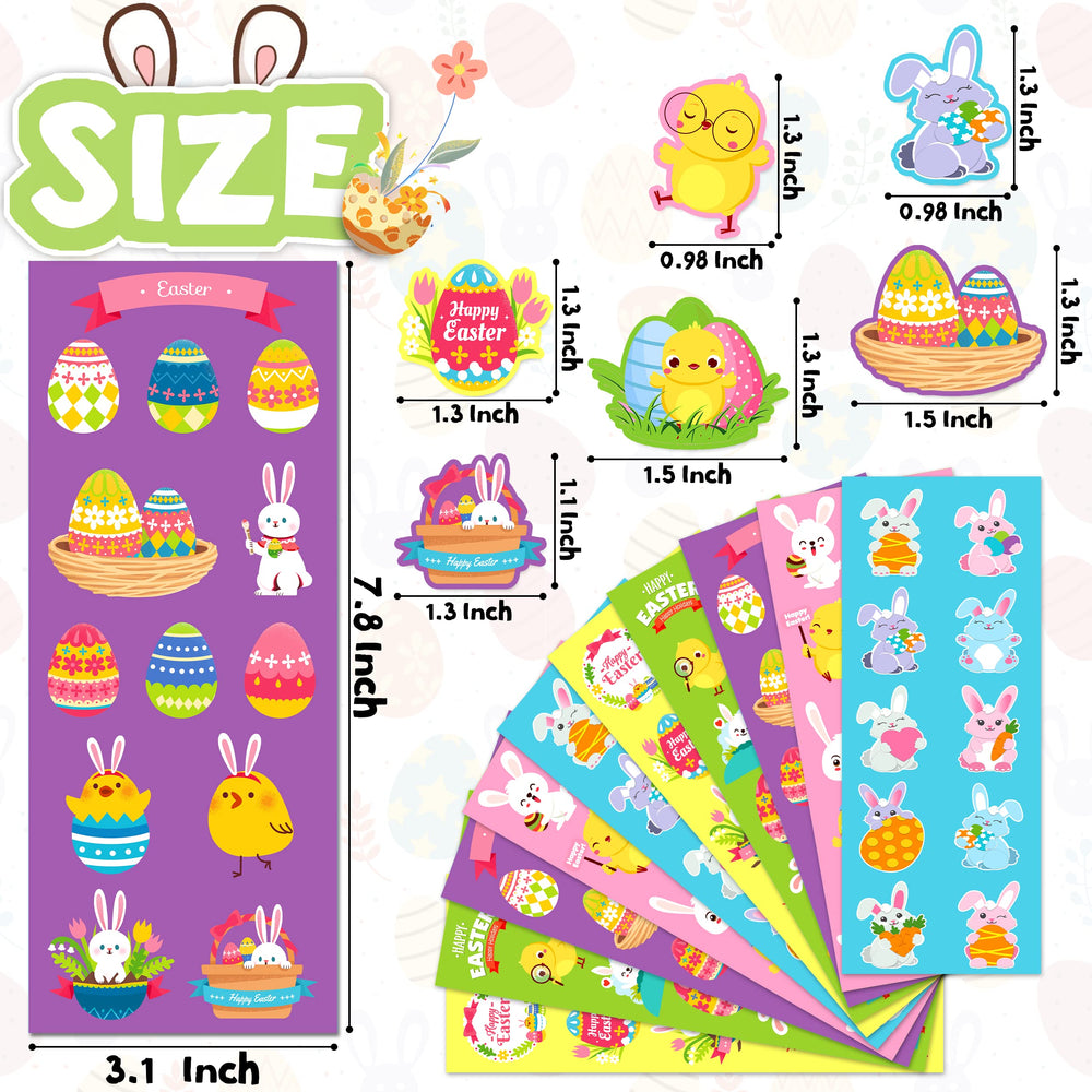 Linaye Easter stickers easy-peel no-residue adhesive ideal for reuse.