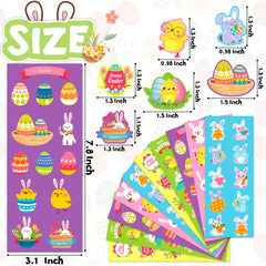 Linaye Easter stickers easy-peel no-residue adhesive ideal for reuse.