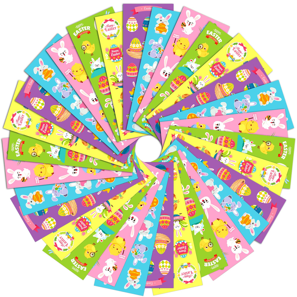 Linaye Easter stickers with varied designs for festive decorating and crafts.