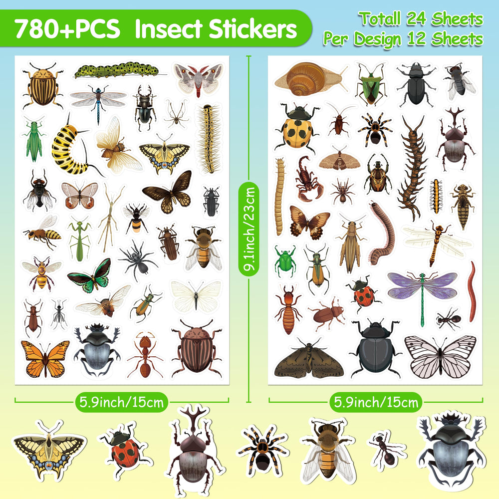 LINAYE insect sticker variety collage showing diverse designs