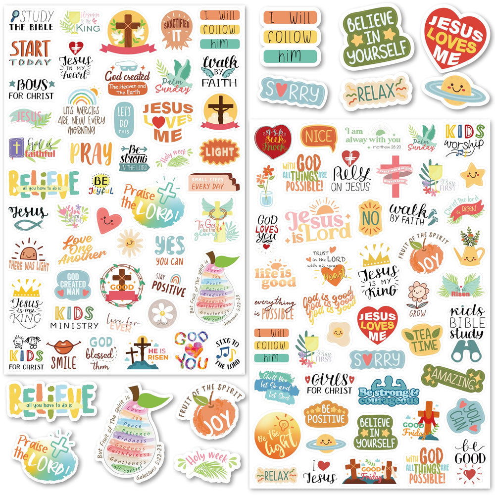 LINAYE Jesus stickers bulk variety designs for crafts and scrapbooks.