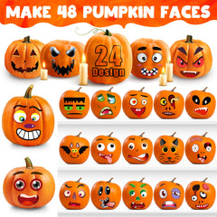 LINAYE kids-safe decorating kit promotes imaginative pumpkin art without carving.