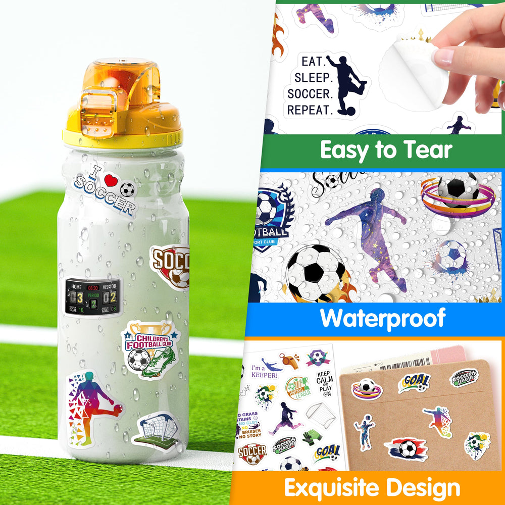 LINAYE Soccer stickers durable waterproof material designed to withstand splashes