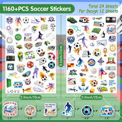LINAYE soccer stickers various designs for decorations on bottles, envelopes, and cards