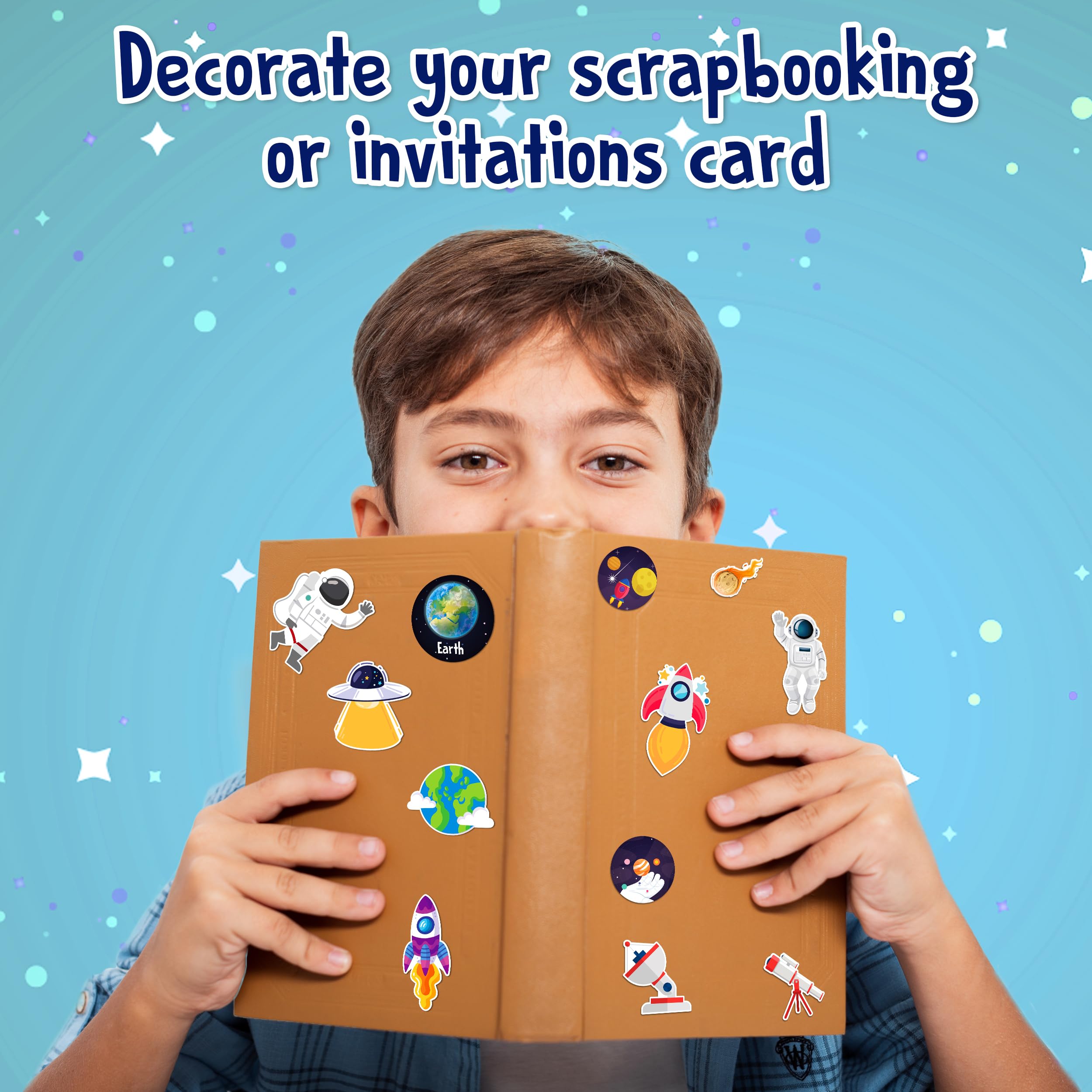 LINAYE space stickers easy peel and reusable for repeated use
