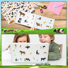 LINAYE farm stickers personalize school supplies and notebooks.