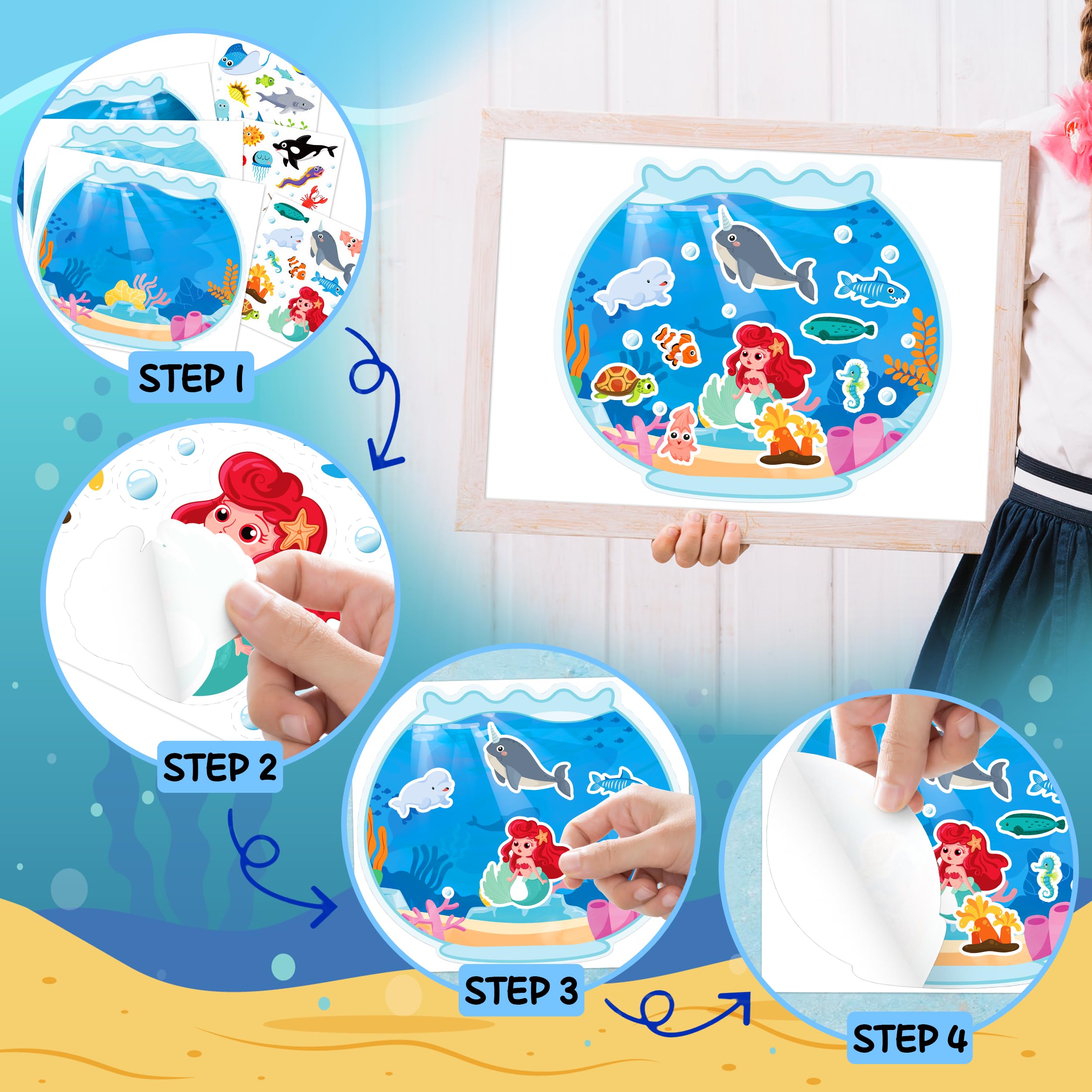 LINAYE summer crafts kit stickers inspire classroom decorations