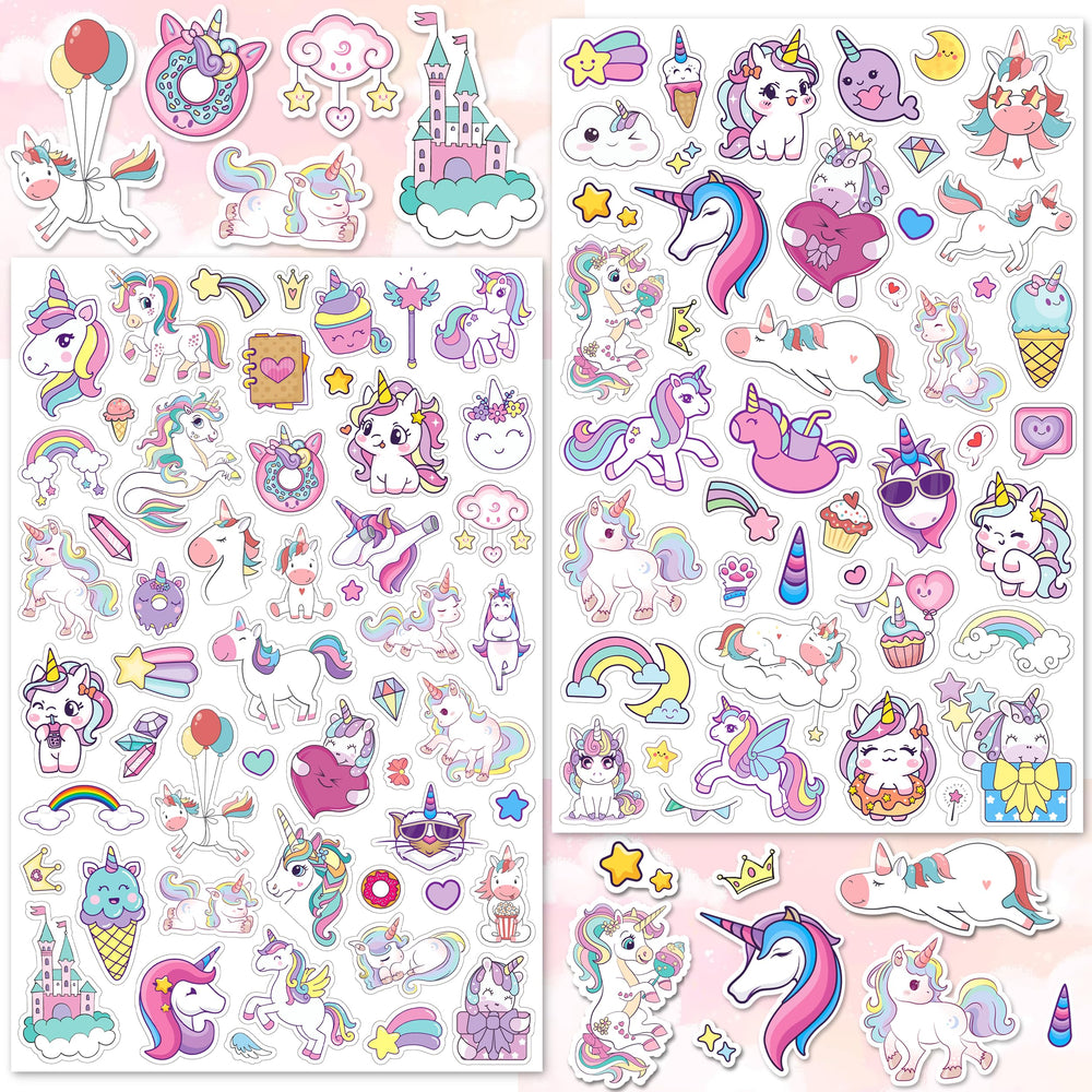 LINAYE unicorn stickers bulk 1100pcs with varied designs for creative scrapbooking