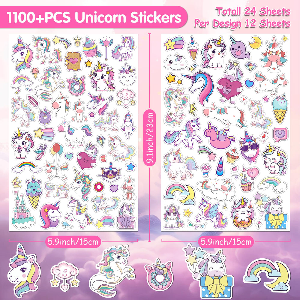 LINAYE unicorn stickers notebook decor for colorful, personalized school projects
