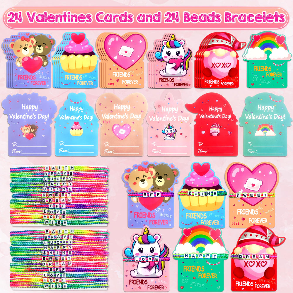 LINAYE valentines cards in heart designs for kid gift swaps.