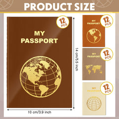 Lincia blank passport book with brown cover, compact size fits pockets and purses.