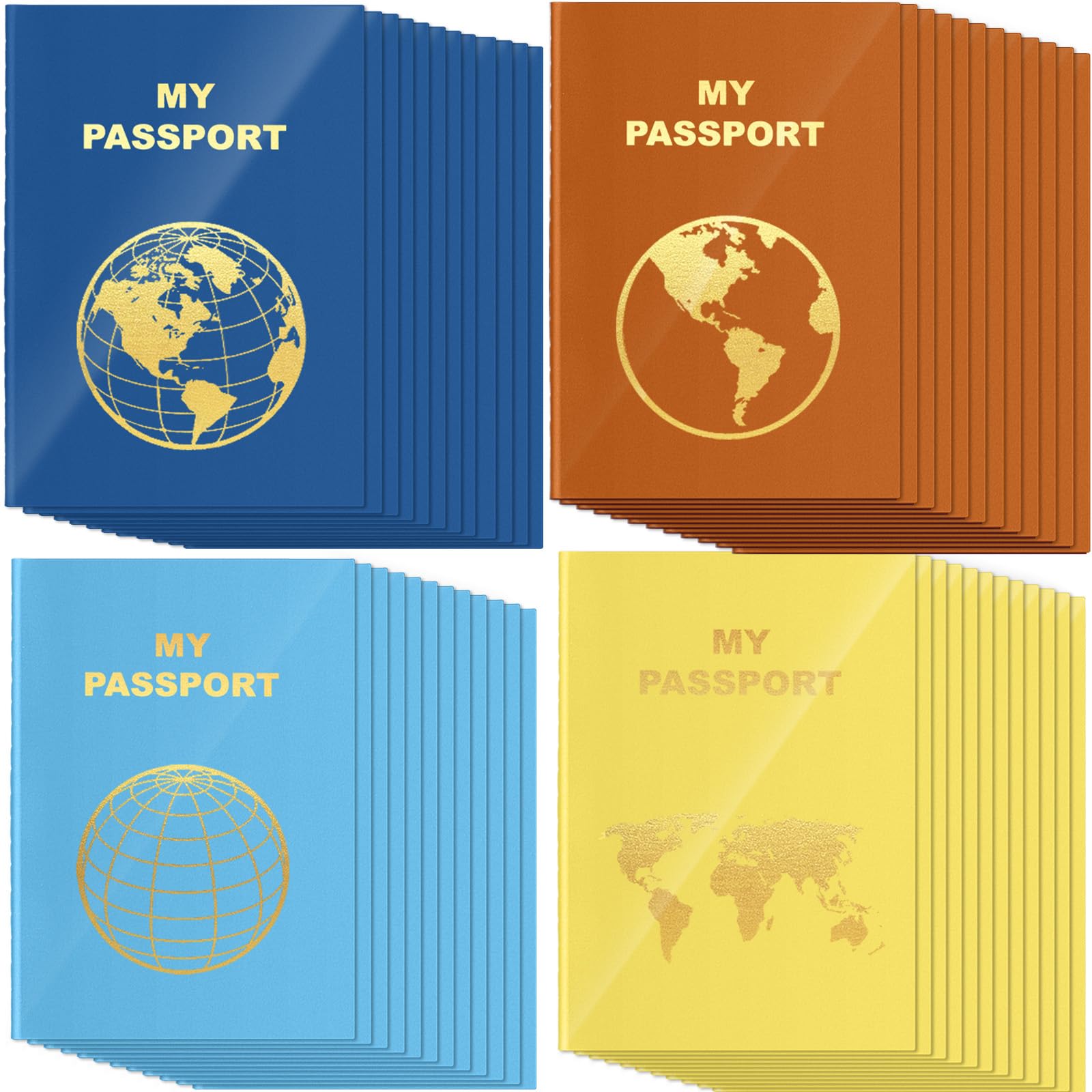 Lincia blank passport book with navy cover, a compact travel journal for notes on the go
