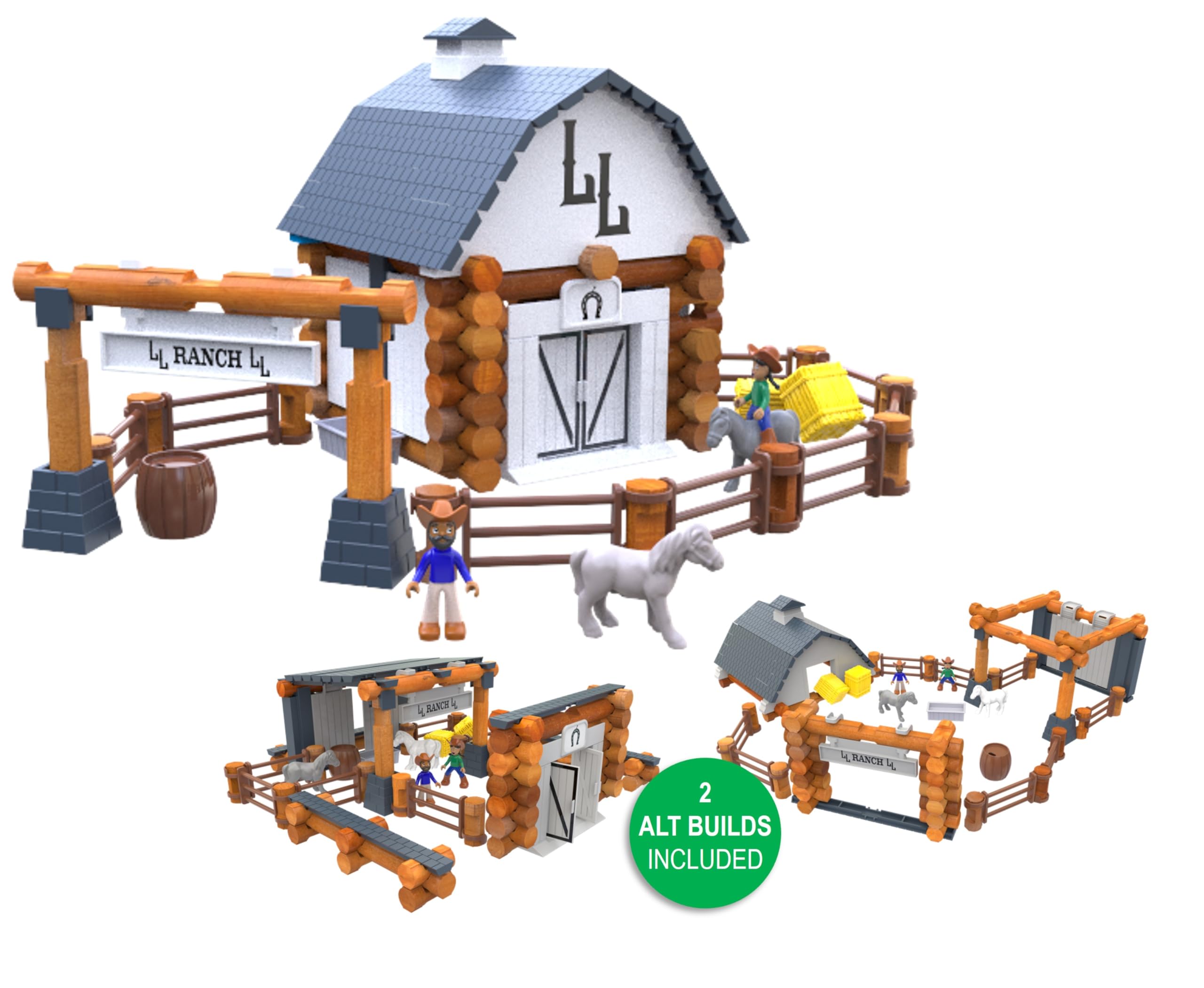 Lincoln Logs Big Sky Ranch assembly shows hands-on creativity with real wood pieces