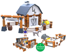 Lincoln Logs Big Sky Ranch assembly shows hands-on creativity with real wood pieces