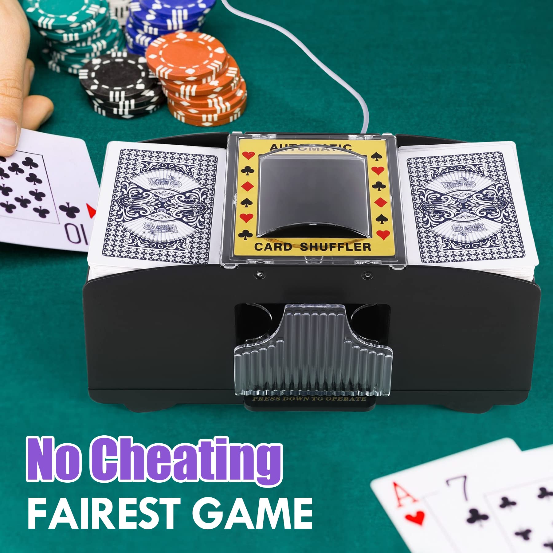 Lineba shuffler designed for easy handling by all players.