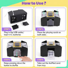 Lineba Card Shuffler tray-collection keeps cards neatly gathered during deals
