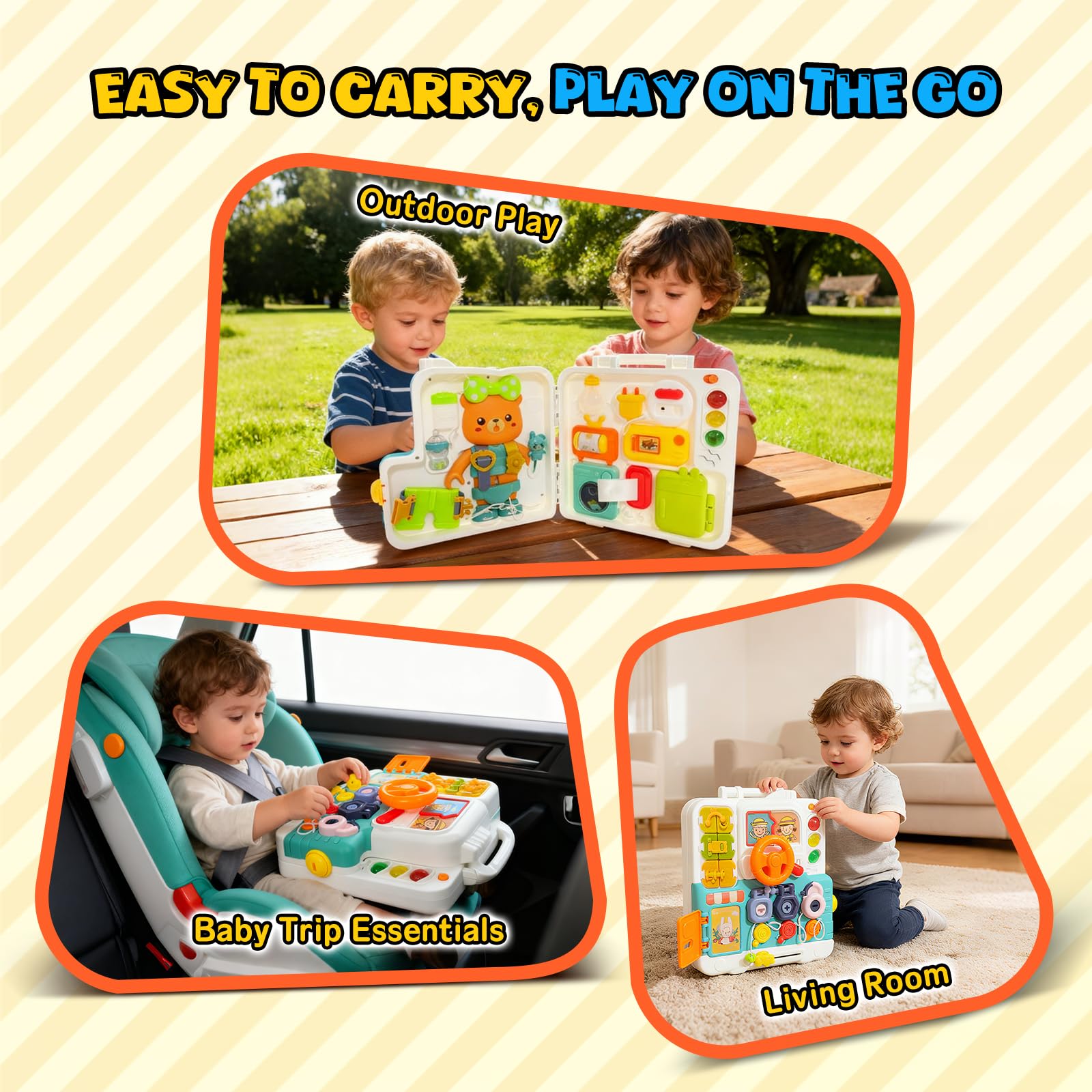 LINEQIC Busy Board lights and sounds provide multi-sensory feedback
