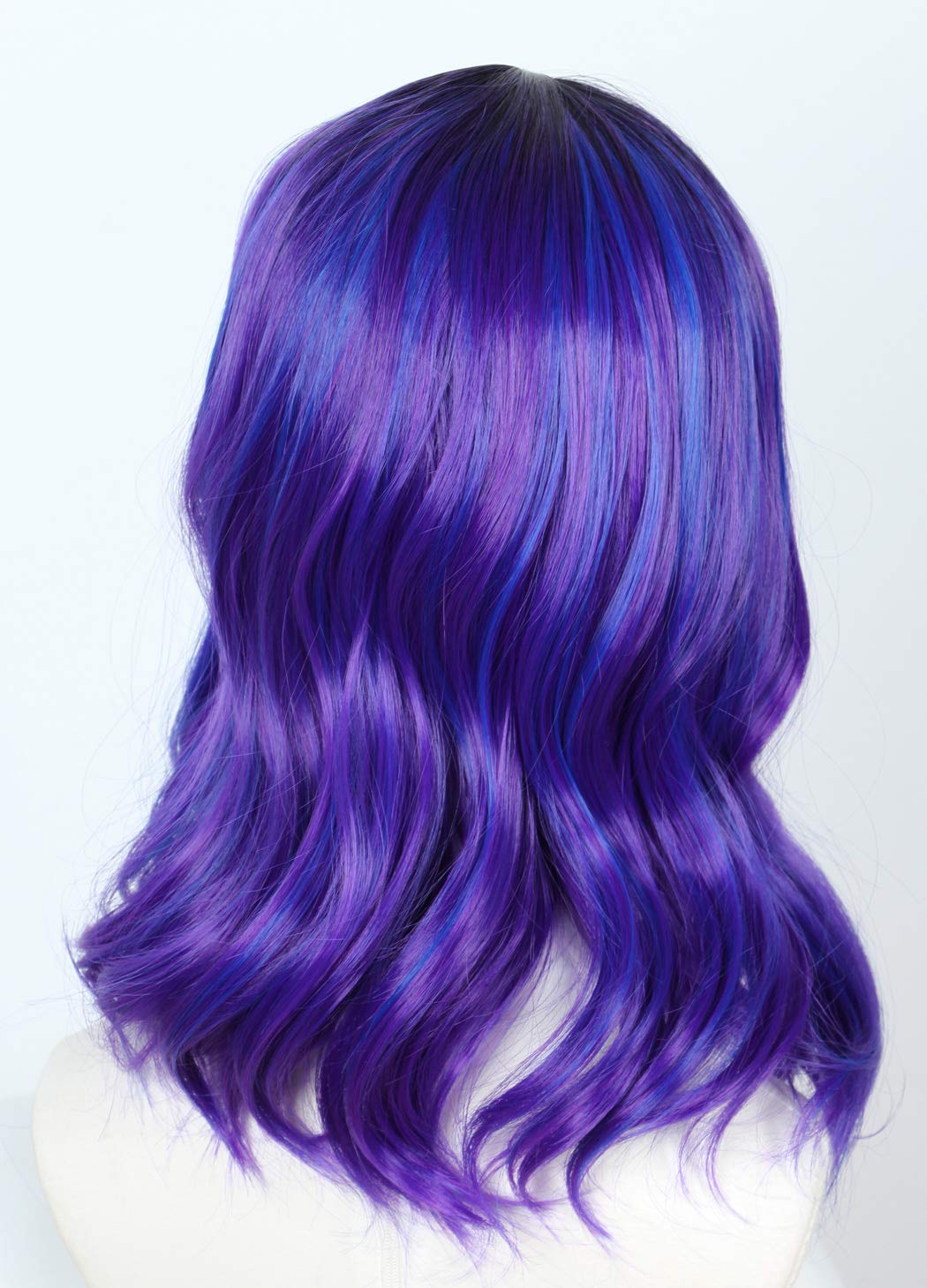 Linfairy kids purple dye wig measures 50-54 cm for kids