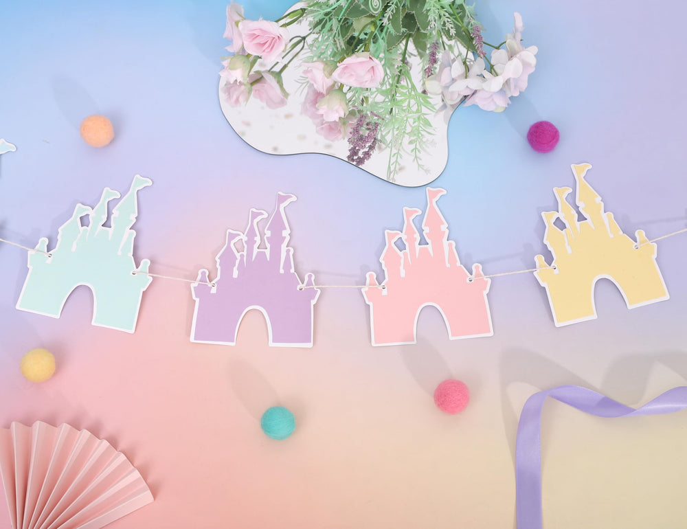 LINGANA banner serves as a versatile photo backdrop for princess themes.