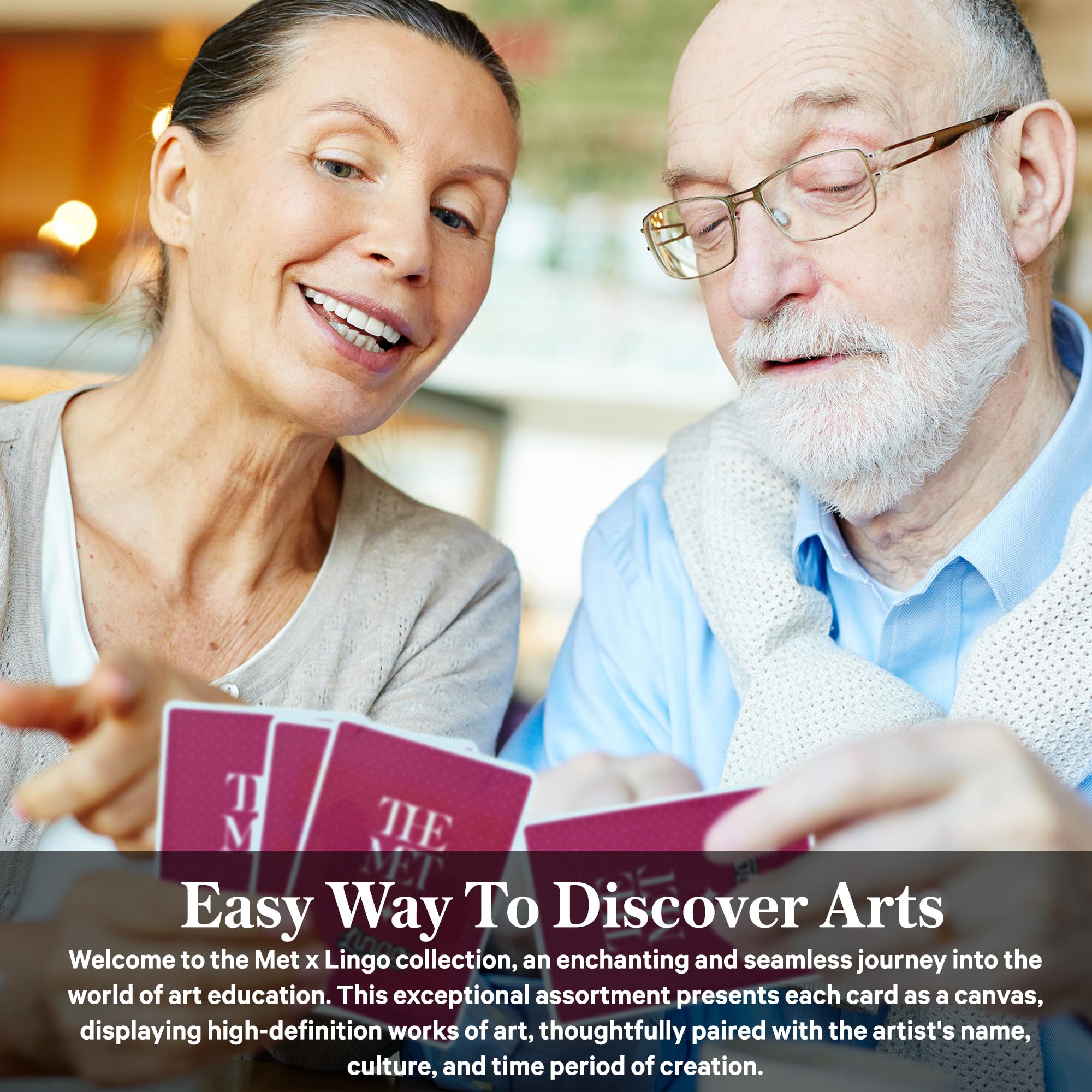 Lingo Met Icons card emphasizes premium materials for durable, smooth play.