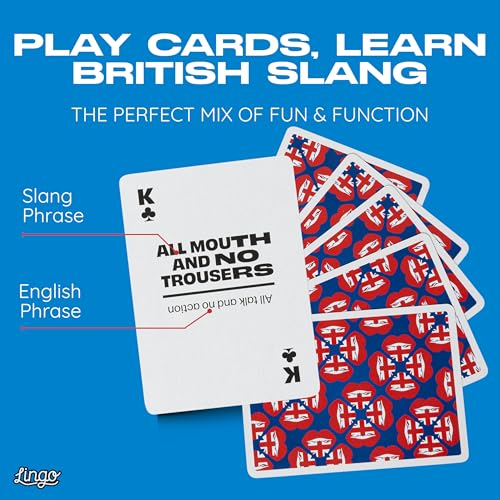 Lingo phonetics pronunciations card highlights clear pronunciation guides for British slang terms.